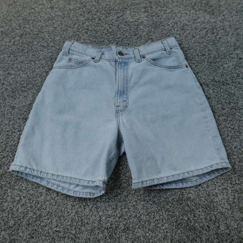 VTG Levis Shorts Mens 32 Blue Denim 550 Relaxed Jean Jorts USA Orange Tab 90s